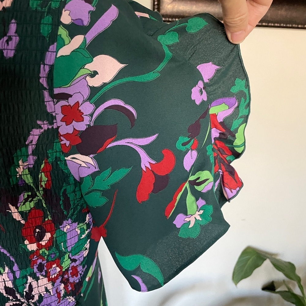 NWT - Kate Spade Pinegrove Fleur Nouveau Smocked Dress Size 8 - Picture 12 of 14